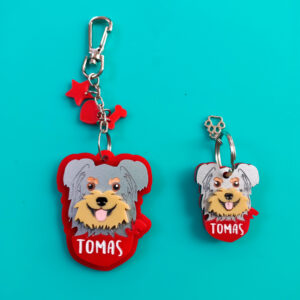 Set Llavero de cara + Placa